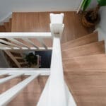 bovenaanzicht van de hele gerenoveerde trap in decor amalfi